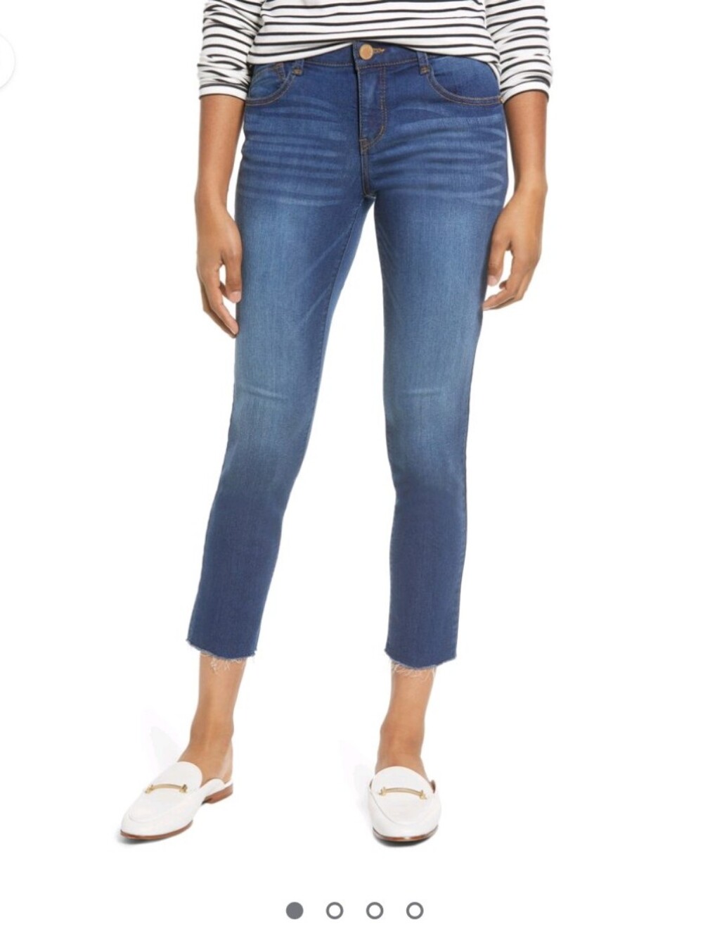 Women's Wit & Wisdom Ab-Solution Raw Hem Ankle Skinny Jeans, Size 4
